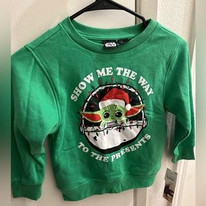 Unisex kids Christmas sweater yoda
